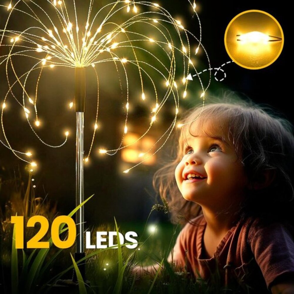 New Garden Outdoor Decor Lights 120LED 2Pack, Solar Fairy Lights for Yard Patios - Picture 7 of 8